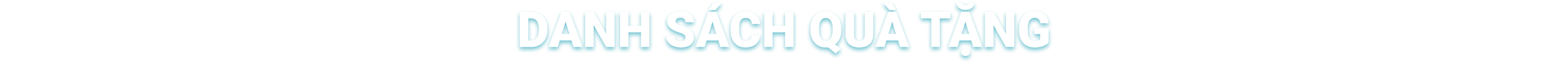 Danh sách quà tặng